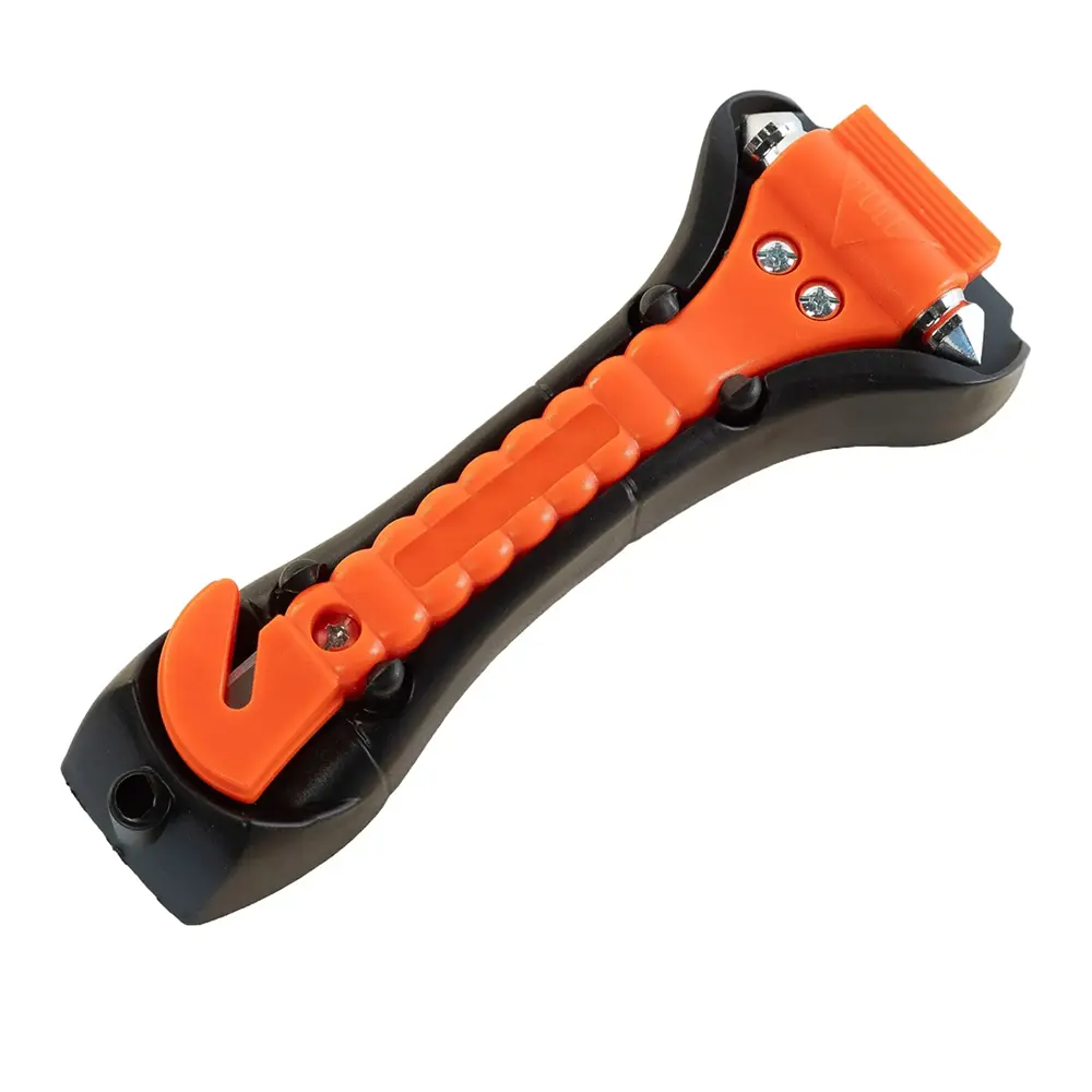 Emergency Glass Hammer & Seatbelt Cutter c/w Mounting Plate.